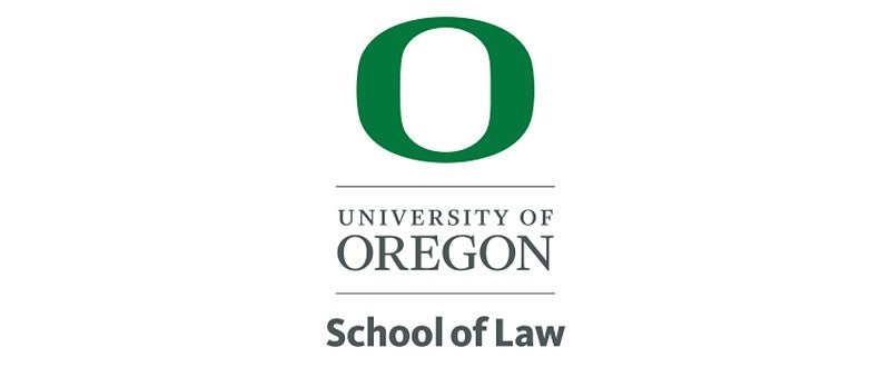 UO School of Law stacked secondary logo example