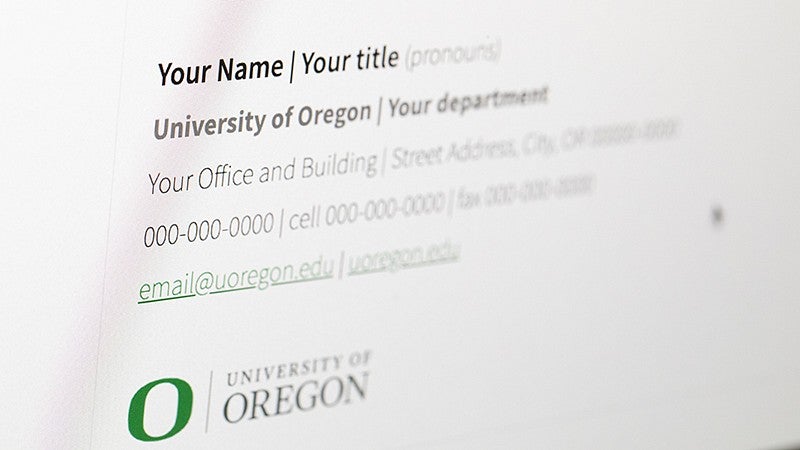 UO email signature