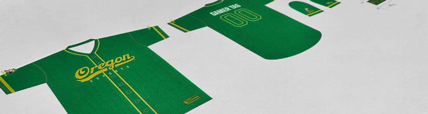 green UO-branded jersey t-shirts 