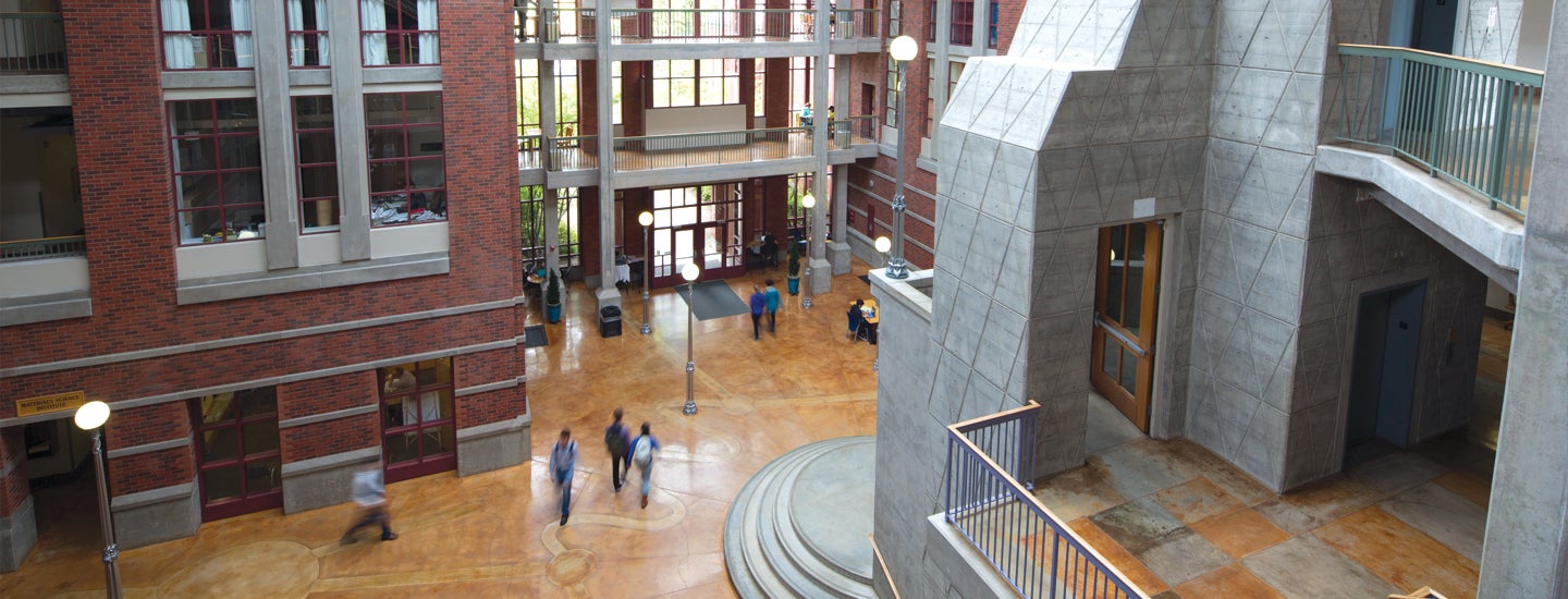 Willamette Hall atrium.