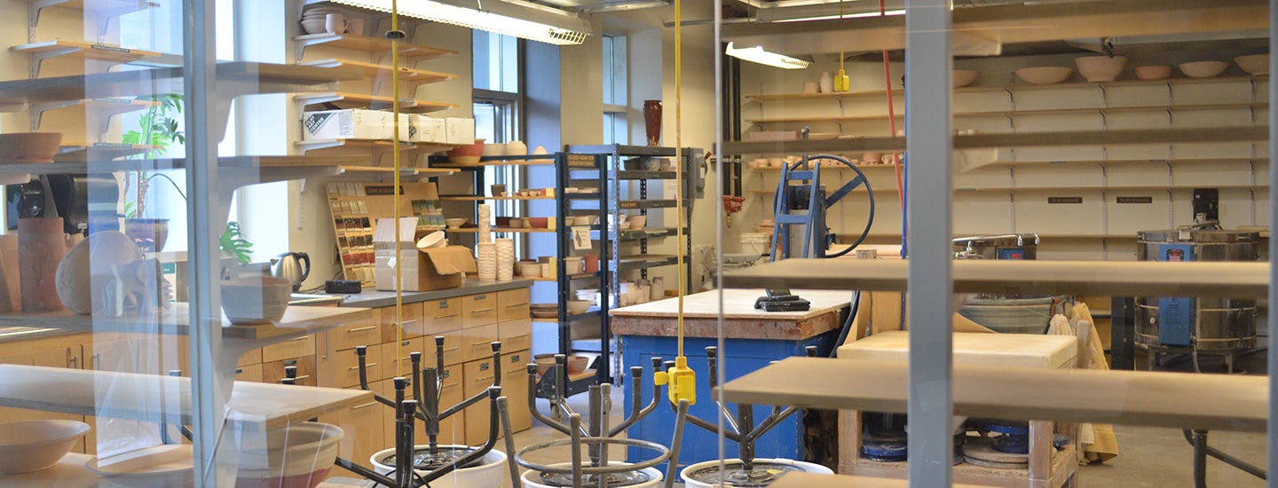 Photo of fiber ceramic studio lab.