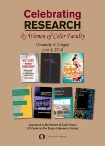 "Celebrating Reseach by Women of Color Faculty" poster