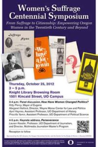 Women's Suffurage Centennial Symposium Poster