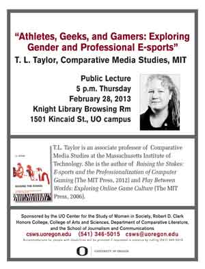 T.L. Taylor Public Lecture Poster