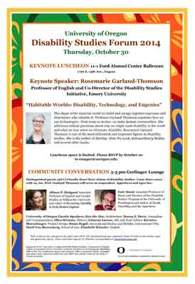 2014 Disability Studies Forum Poster