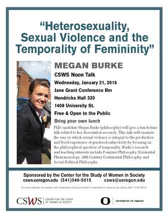 Event poster from Megan Burke's event