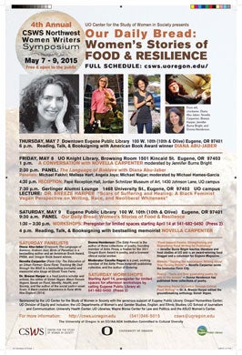 Event poster from the 2015 CSWS Northwest Women Writers Symposium