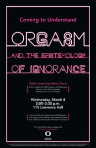 Nancy Tuana Public Lecture Poster