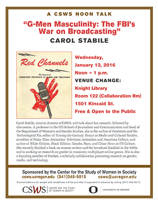 Noon Talk with Carol Stabile Flyer