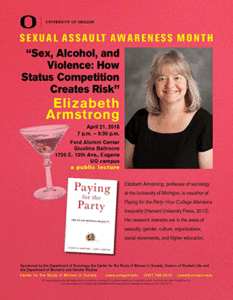Poster for the Elizabeth Armstrong talk