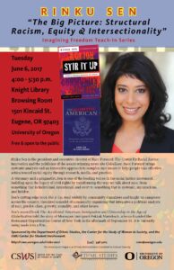 Event Poster from Rinku Sen's event