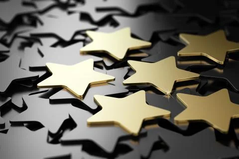 Gold and black metalic stars.