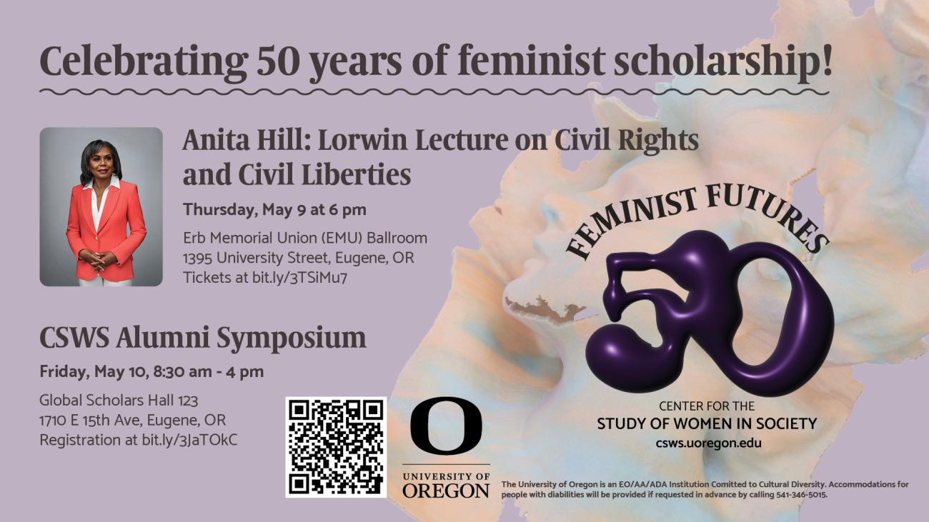 A graphic for the CSWS 50th Anniversary Lorwin Lecture and Alumni Symposium