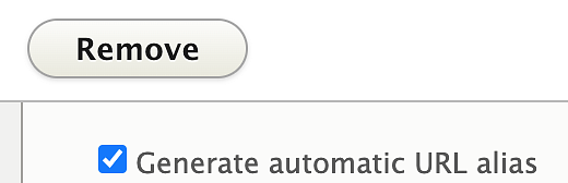 Remove button
