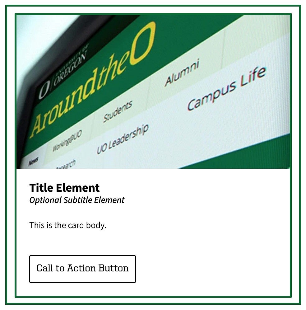 Screenshot of the V2-Card template with a thin green border around the card template item and the grid template item