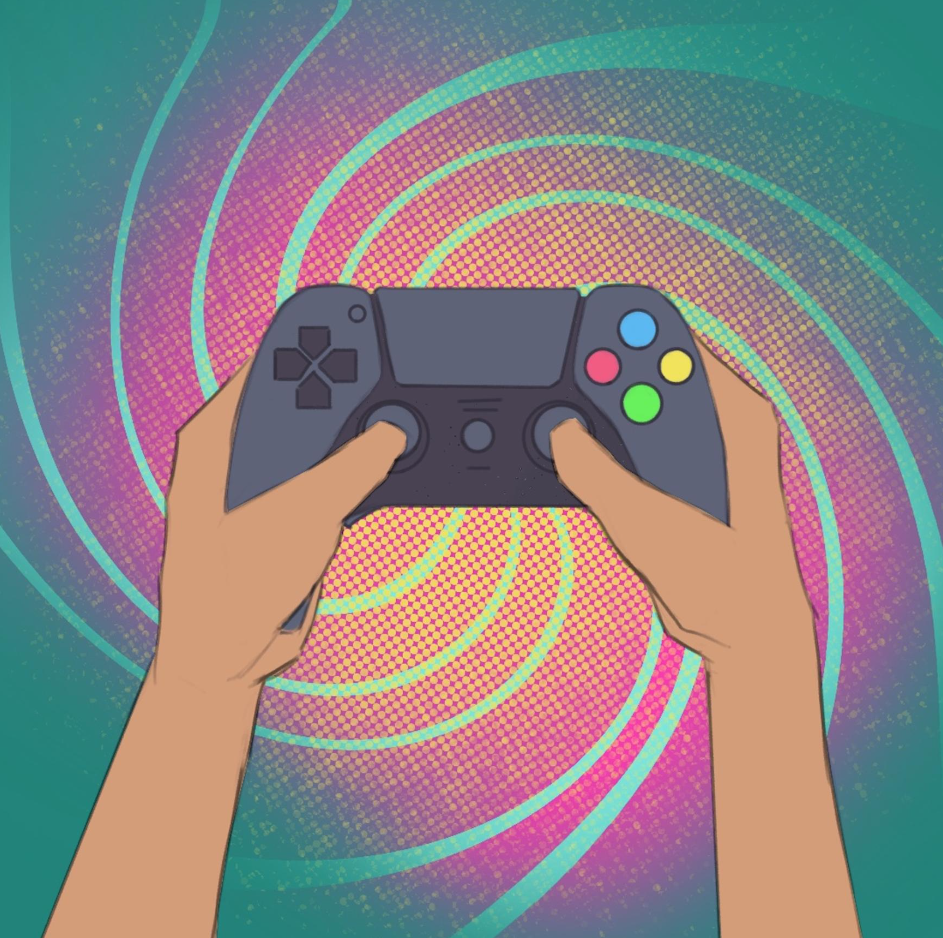 Maxwell Foxman and Andrew Wilson in ‘It’s going ‘swimmingly’: Game Studies minor concludes first term’
