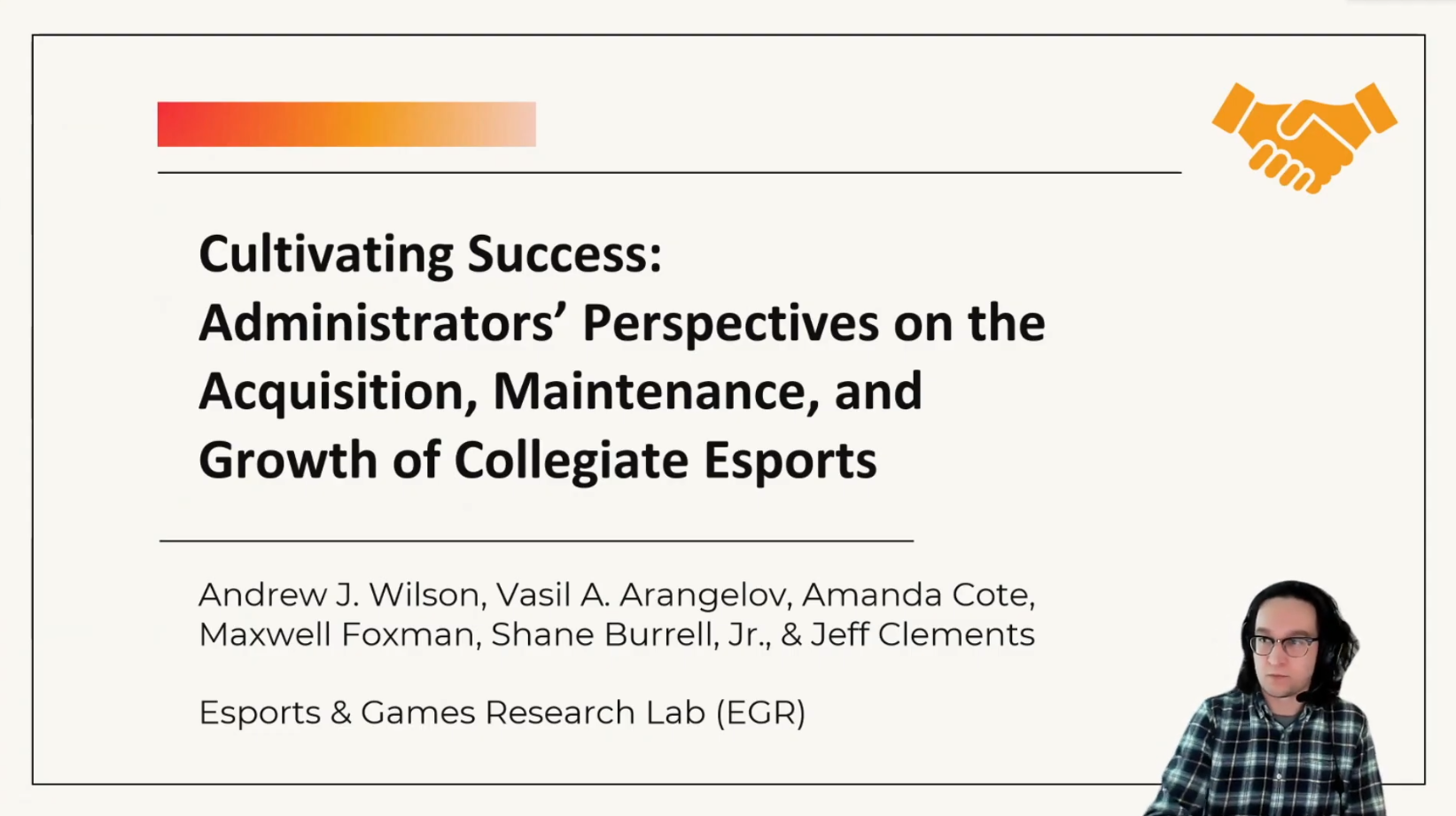 EGR Lab at ERN 2025 – Collegiate Esports Sponsorships & Campus Legitimacy – Wilson et al.