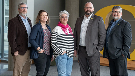 From left: Michael Coughlan, Heidi Huber-Stearns, Cass Moseley, André Le Duc and Ken Kato