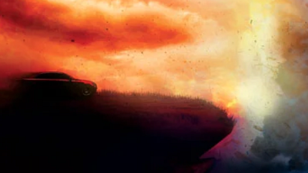 Colorful abstract photo illustration resembling hazardous wildfire