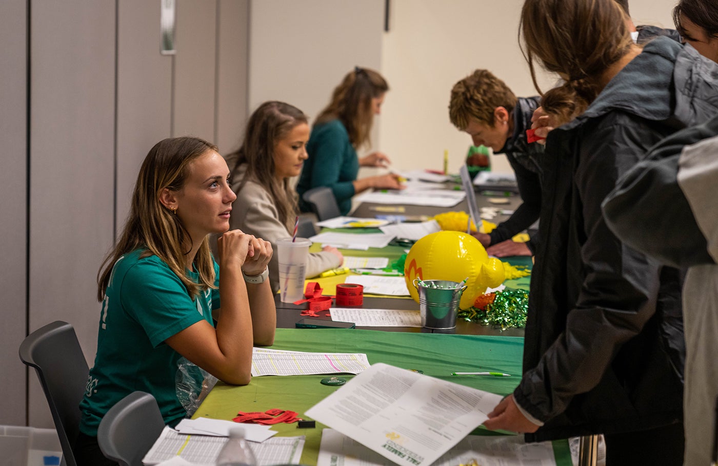 Check-in for Fall Family Weekend