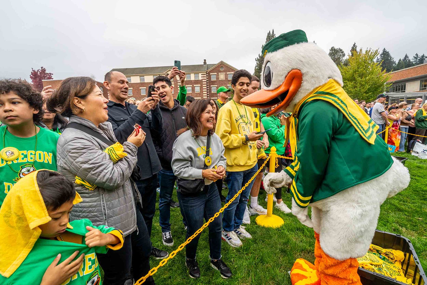 Families meet the Duck