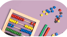 Abacus and colored blocks
