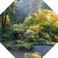 painting of landscape and bridge over a river