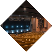 A theater with an empty stage