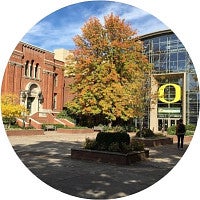 Tree in front of Lillis Hall