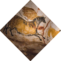 Cave drawing of a horse