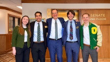 President Scholz with Students - 2026 Lobby Day