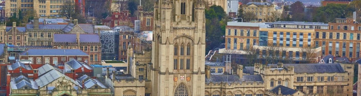 Large historical buildings in Bristol.