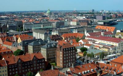 Arial view of Copenhagen 
