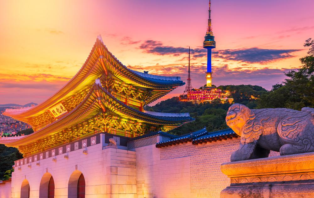 Link to Asia program pages. Image of Seoul, South Korea