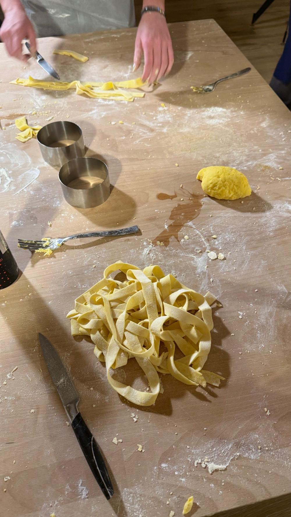 Pasta making class in Siena, italy