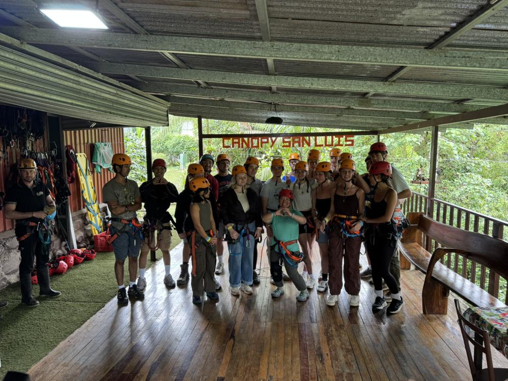friends at zipline in costa rica