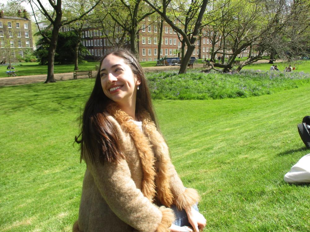girl in park in london
