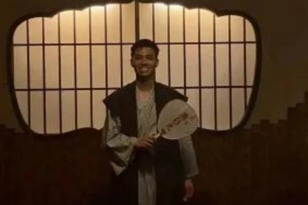 Rigel Wakil in traditional Japanese clothing