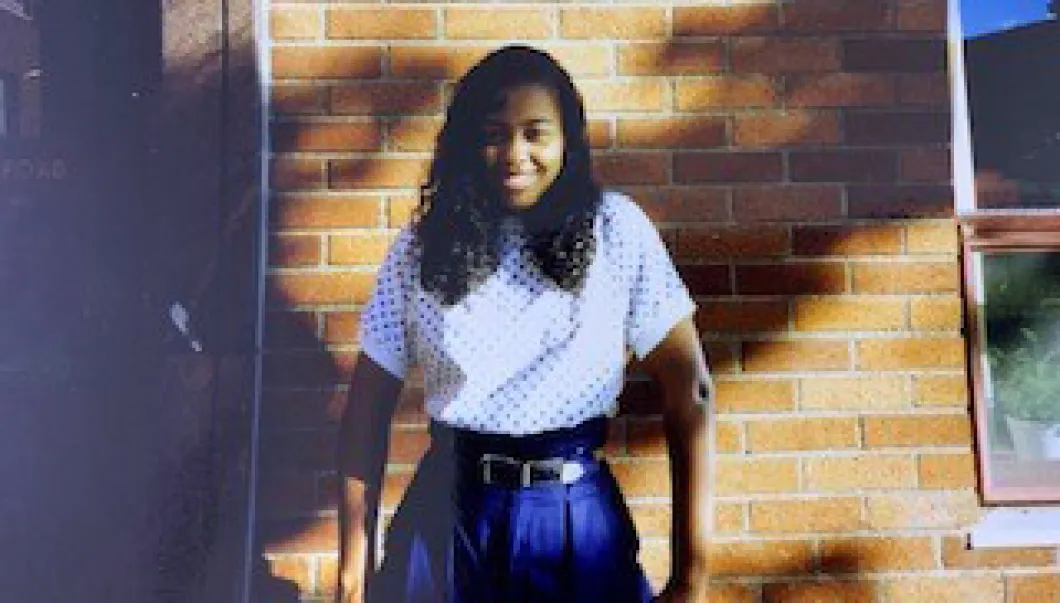 A photo of alumna RoseMarie Beatty from when she was a student at UO