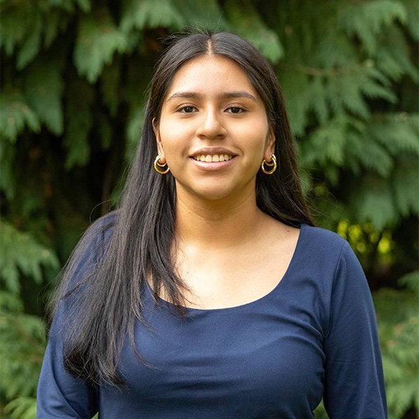 College student smiling