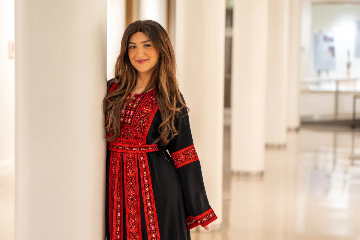 Bust shot of Sophia Barghouti looking at the camera and smiling 