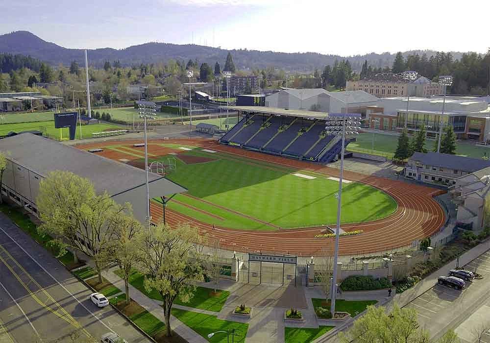 Aerial view of Hayward Field