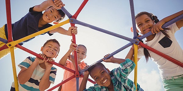 students on the playground