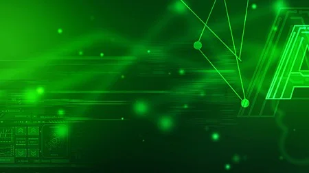 2d illustration Artificial Intelligence (AI) concept