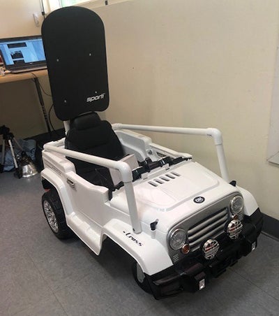 Toy car modified for accessibility
