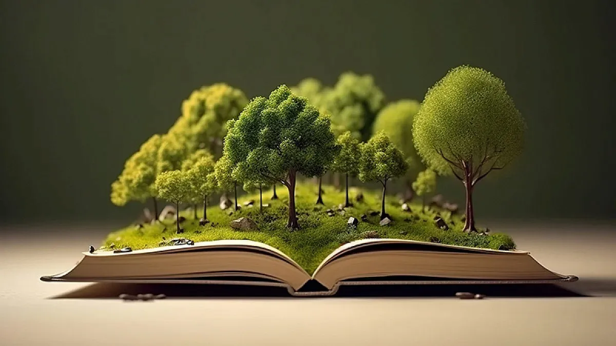 (Trees emerge from an open book.) Environmental Studies Program