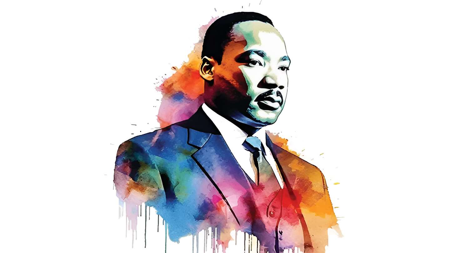 Martin Luther King Dr. headshot in watercolor style