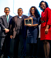 Photo of Allison Gash receiving their award