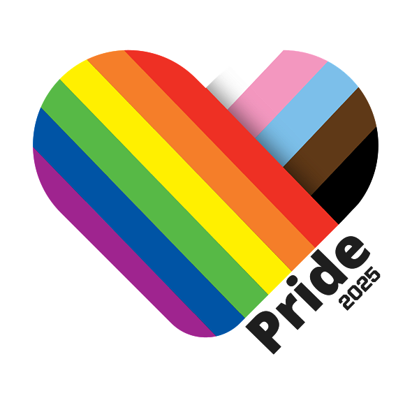 Pride 2025 with rainbow heart