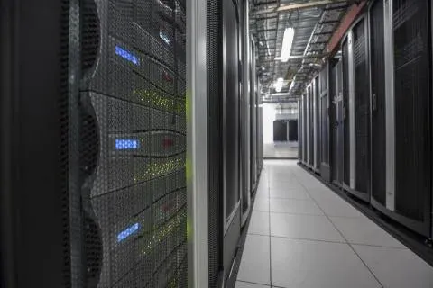 A row of servers.